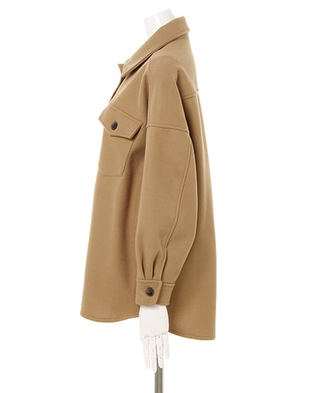 INGNI（イング） フェイクウール／CPOシャツ ﾍﾞｰｼﾞｭ