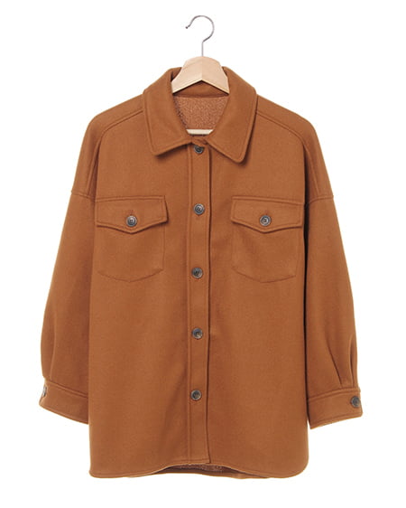 INGNI(イング) フェイクウール／CPOシャツ ﾗｲﾄﾌﾞﾗｳﾝ