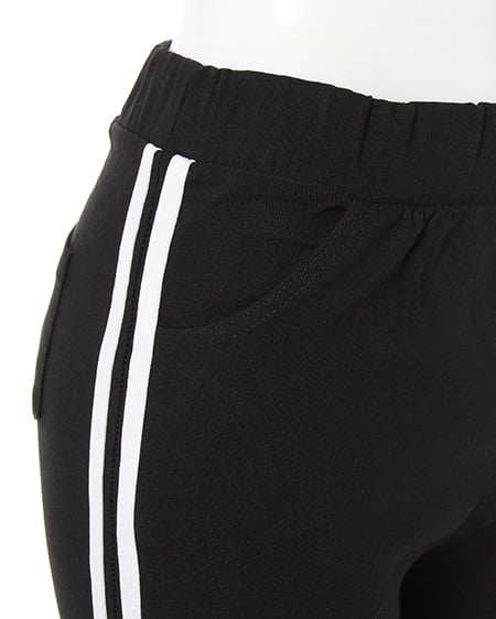 INGNI（イング） スーパーストレッチサイドラインレギンス ｸﾛ