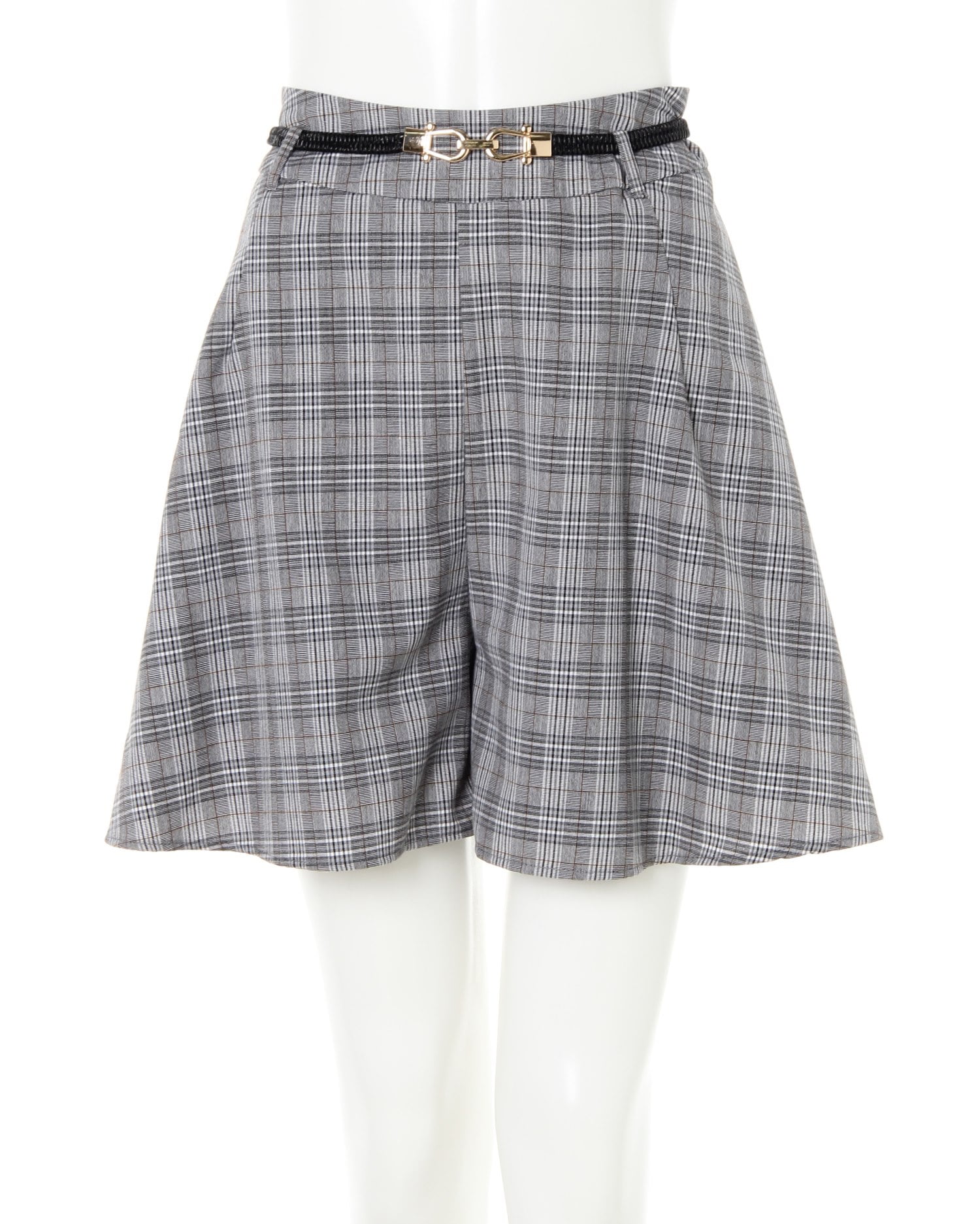 ベルト付きチェック柄フレアキュロット／パンツ｜INGNI(イング) 公式