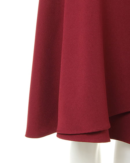 INGNI（イング） ベルト付ウールライクラッフルミディ／スカート ﾎﾞﾙﾄﾞｰ