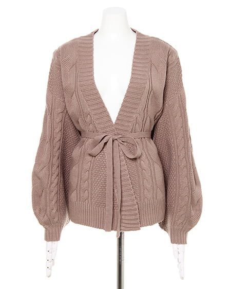 INGNI（イング） ケーブルカシュクールカーディガン ﾓｶ/A