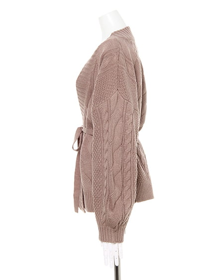 INGNI（イング） ケーブルカシュクールカーディガン ﾓｶ/A