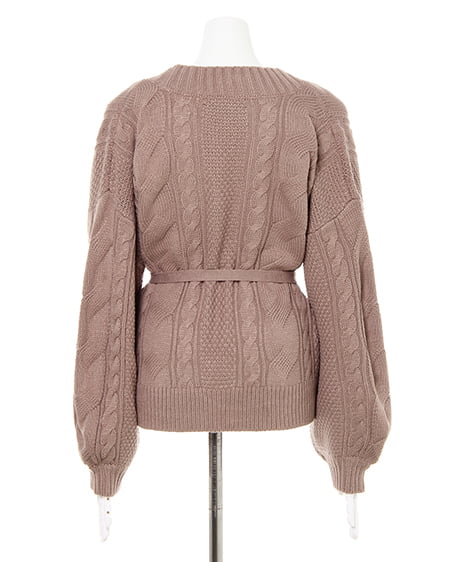 INGNI（イング） ケーブルカシュクールカーディガン ﾓｶ/A