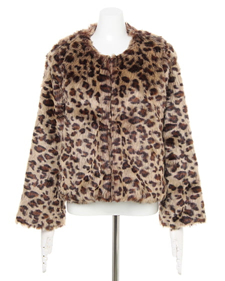 INGNI（イング） ノーカラーエコファーショートコート ﾋｮｳ