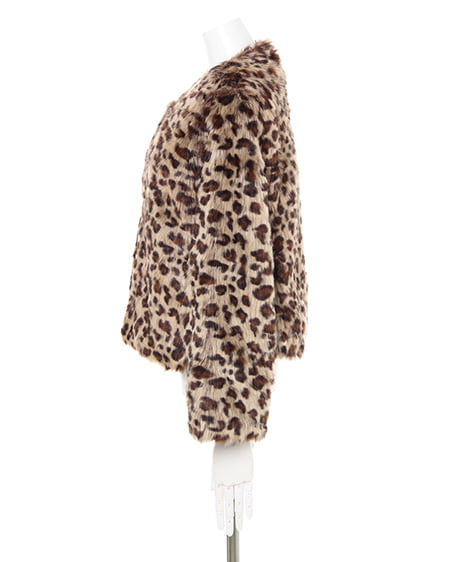 INGNI（イング） ノーカラーエコファーショートコート ﾋｮｳ