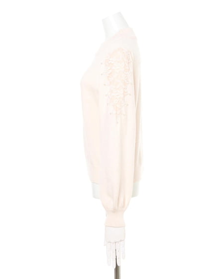 INGNI（イング） 肩パール／レースニット ｱｲﾎﾞﾘｰ