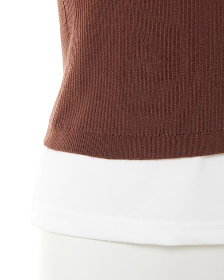 INGNI（イング） ワンショルニット＋Tシャツセット ﾌﾞﾗｳﾝ