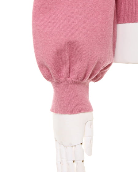 INGNI（イング） 肩フリルケーブル／ニット ｽﾓｰｸﾋﾟﾝｸ