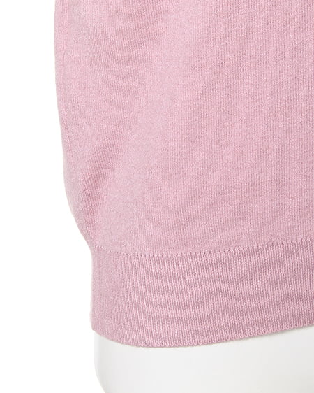 INGNI（イング） 袖チュールパールニット ｽﾓｰｸﾋﾟﾝｸ