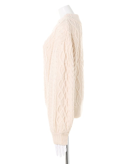 INGNI（イング） パール付きケーブルニット ｱｲﾎﾞﾘｰ