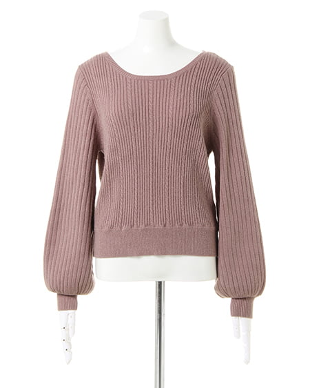 INGNI（イング） バックカシュクール／リボンニット ﾓｶ