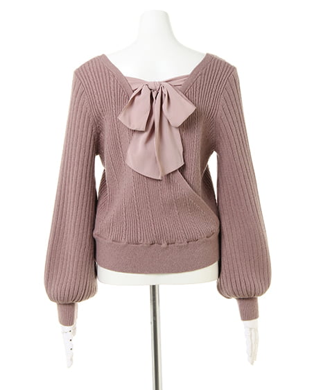 INGNI（イング） バックカシュクール／リボンニット ﾓｶ