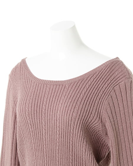 INGNI（イング） バックカシュクール／リボンニット ﾓｶ