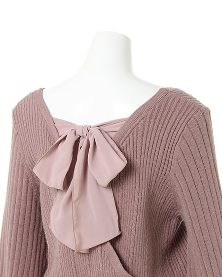 INGNI（イング） バックカシュクール／リボンニット ﾓｶ