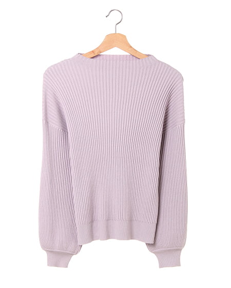 INGNI(イング) ボトルネックリブニット ラベンダー
