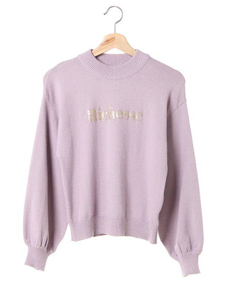 モックネックロゴ／ニット