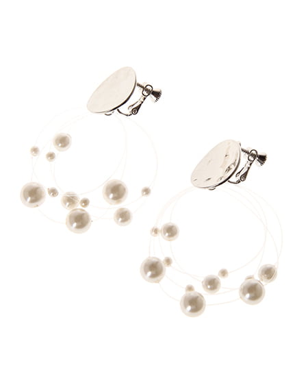 INGNI（イング） ランダムパールイヤリング ｼﾙﾊﾞｰ