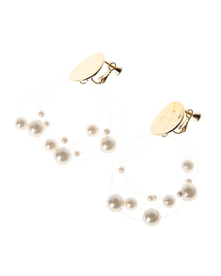 INGNI(イング) ランダムパールイヤリング ゴールド