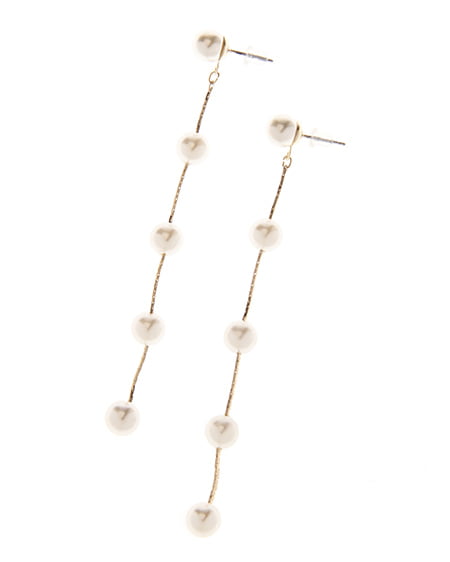 INGNI(イング) パールロングピアス ゴールド