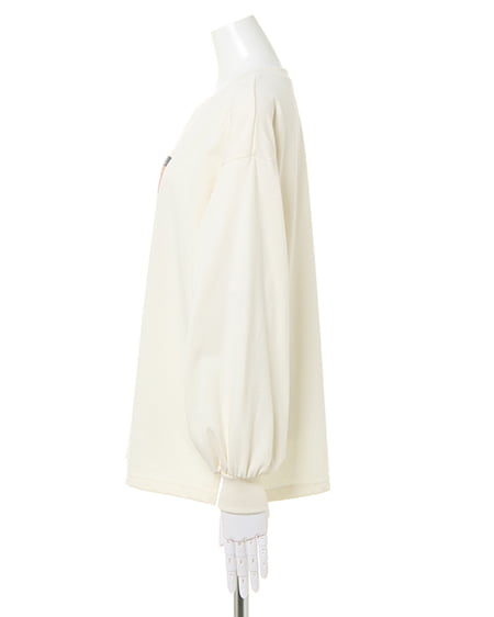 INGNI（イング） スウェット／フラワーフォトプルオーバー ｵﾌﾎﾜｲﾄ