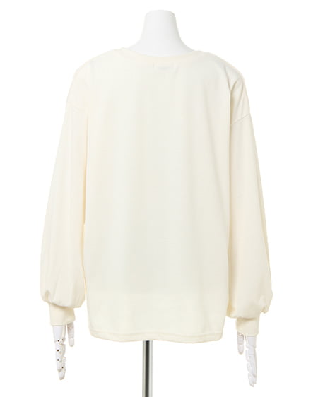 INGNI（イング） スウェット／フラワーフォトプルオーバー ｵﾌﾎﾜｲﾄ