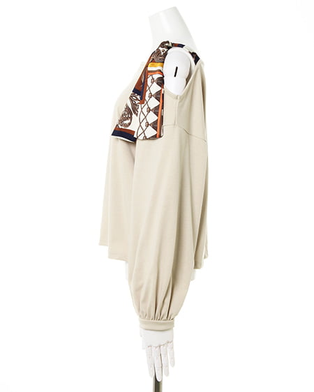 INGNI（イング） オフショルスカーフ付トップス ﾍﾞｰｼﾞｭ