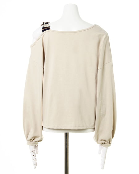 INGNI（イング） オフショルスカーフ付トップス ﾍﾞｰｼﾞｭ