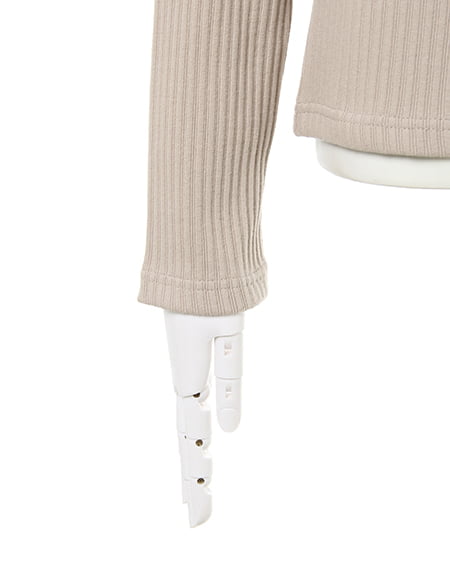 INGNI(イング) スカーフ付ボタンリブ/トップス ベージュ