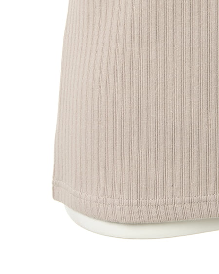 INGNI(イング) スカーフ付ボタンリブ/トップス ベージュ