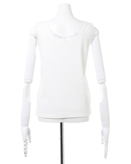 INGNI(イング) 襟レースキャミ オフホワイト