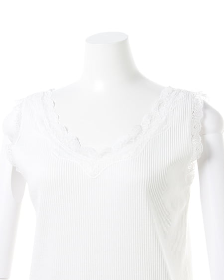 INGNI(イング) 襟レースキャミ オフホワイト