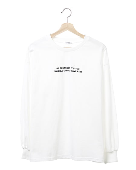 INGNI(イング) ベーシック／ロゴロングTシャツ ｵﾌﾎﾜｲﾄ/ｸﾛ