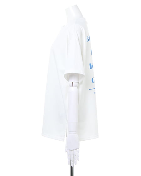 INGNI（イング） BACK／ロゴ半袖Tシャツ ｵﾌﾎﾜｲﾄ/ﾌﾞﾙｰ