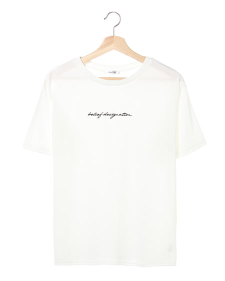 INGNI(イング) ベーシックロゴ／Tシャツ オフホワイト/クロ