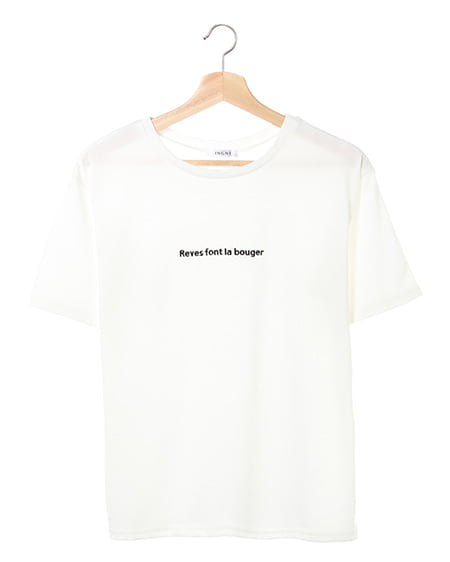 INGNI(イング) ベーシックロゴTシャツ／A オフホワイト/クロ
