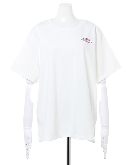 INGNI(イング) バックロゴ半袖Tシャツ オフホワイト/アカ