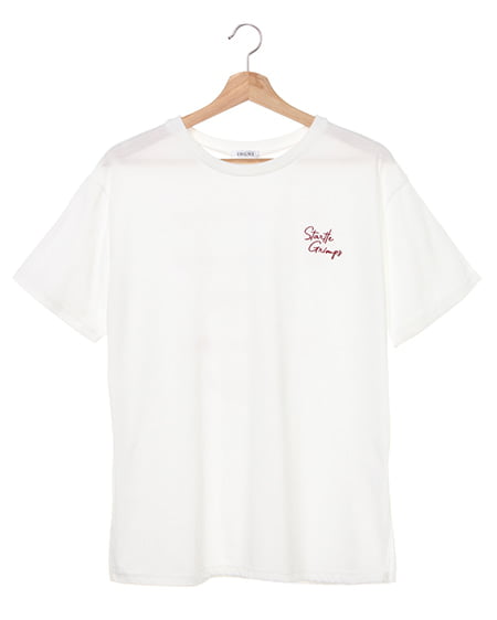 INGNI(イング) バックロゴTシャツ オフホワイト/アカ