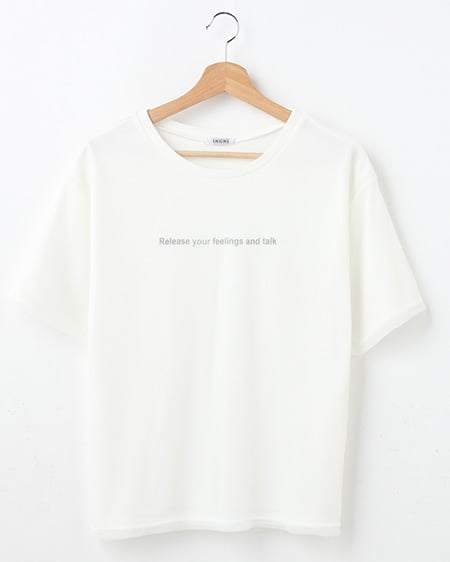 INGNI(イング) チュールレイヤードTシャツ ｵﾌﾎﾜｲﾄ