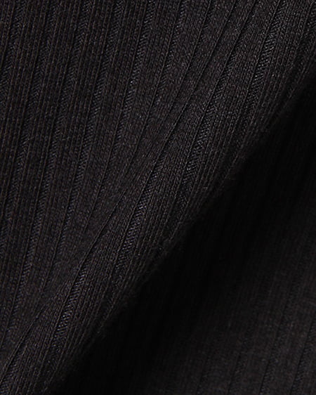 INGNI（イング） 袖オーガンジーリブ／トップス ｸﾛ