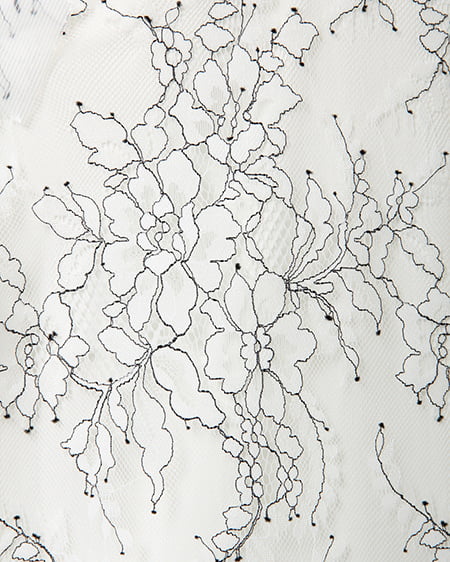 INGNI（イング） 配色レースボウタイ付／トップス ｵﾌﾎﾜｲﾄ