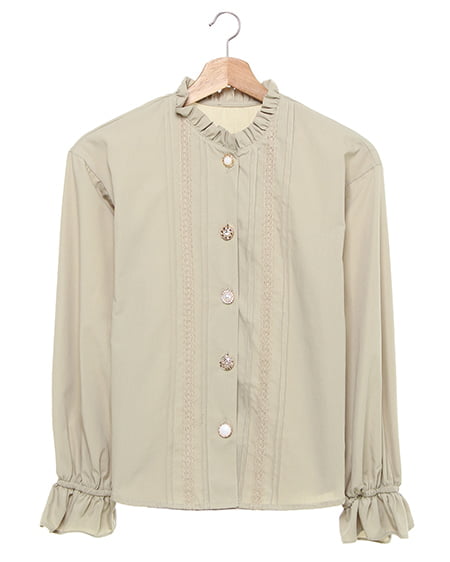 いろいろボタンキャンディー袖／ブラウス