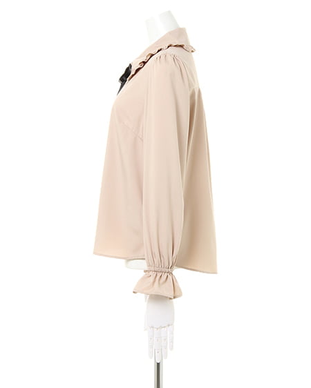 INGNI（イング） ボウタイ付フリル襟／ブラウス ﾍﾞｰｼﾞｭ