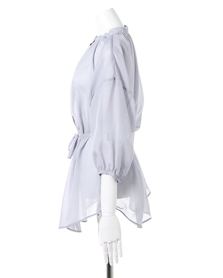 INGNI（イング） シアー／ドロストチュニックシャツ ﾌﾞﾙｰ