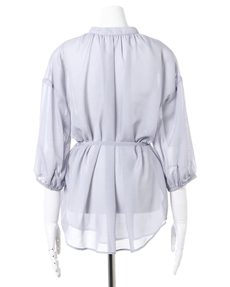 INGNI（イング） シアー／ドロストチュニックシャツ ﾌﾞﾙｰ