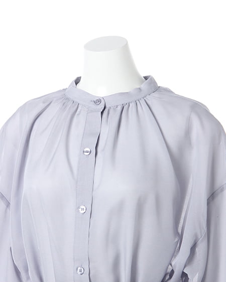 INGNI（イング） シアー／ドロストチュニックシャツ ﾌﾞﾙｰ