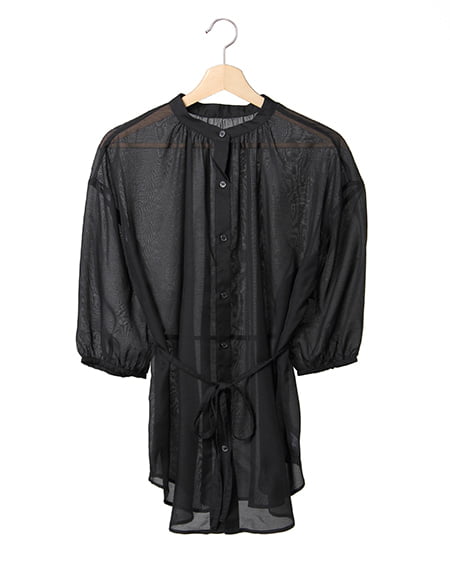 シアー／ドロストチュニックシャツ