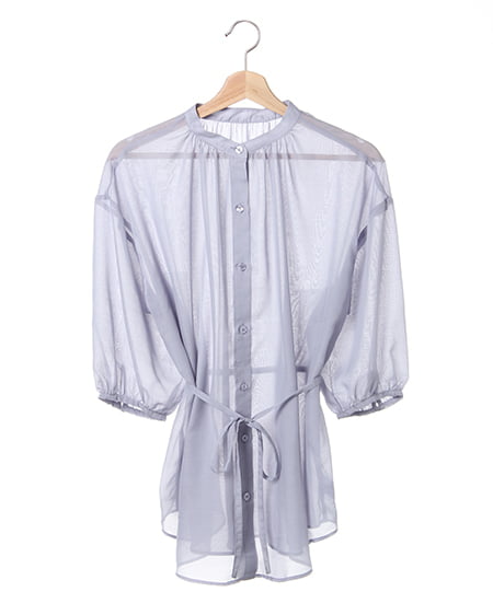 シアー／ドロストチュニックシャツ