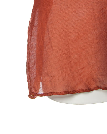 INGNI（イング） 開襟シアー半袖シャツ／デザインブラウス ﾚﾝｶﾞ