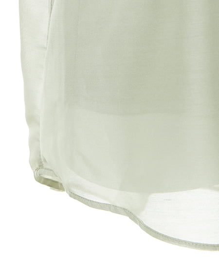 INGNI（イング） シアーラッフルスリーブスキッパー／シャツ ﾗｲﾄｶｰｷ